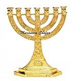 Menorah Candelabro Jerusalém Miniatura 6cm