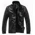Mens Slim Fit Moto Estilo Homem Casaco De Couro