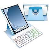 Mepadkey Capa De Teclado Para Samsung Galaxy Tab A9 Plus De 11 Polegadas Sm-x210/sm-x215/sm-x216, Capa Traseira Giratória De 360° Com Teclado Removível Retroiluminado Colorido Serve Para Tablet A9+ 5g