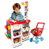 Mercadinho Infantil Caixa Registradora E Carrinho 48 Peças Atentu