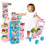 Mercadinho Infantil Caixa Registradora E Carrinho Brinquedo Faz De Conta Scanner