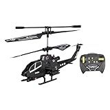 MERIGLARE Helicóptero RC Com Controle Remoto Para Voos Noturnos E Luzes LED- Preto