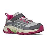 Merrell Tênis De Caminhada Unissex Infantil Moab Speed 2 Baixo Fecho Alternativo Impermeável Cinza Baga Menta 1 Big Kid