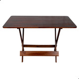 Mesa 120x70 Dobrável Madeira Maciça restaur bar jardim casa