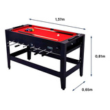 Mesa 2 Em 1 Pebolim E Sinuca Winmax Wmg53375