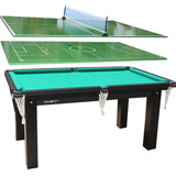 Mesa 3 Em 1 Sinuca ping Pong futebol Botão Procópio Cor Do Tecido Verde
