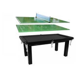 Mesa 4 Em 1 Black Edition Sinuca Ping Pong Futebol Botao