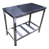 Mesa Aço Inox P Porta Comanda Comandeira De Espeto