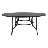 Mesa Aluminio Redonda Ripada