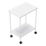 Mesa Auxiliar 40x60x80cm   Aço Carbono C  Rodízios