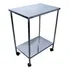 Mesa Auxiliar 40x60x80cm C  Rodízios   Aço Inox