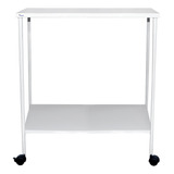 Mesa Auxiliar 40x80x80cm Aço Carbono C Rodízios