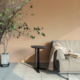 Mesa Auxiliar Lateral Oval 60cm Preto Fosco Fiwt