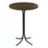 Mesa Bistrô Md04 Tampo Mdf 60cm Mocaccino preto