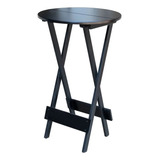 Mesa Bistro P Bar Em Madeira Maciça Redonda 55x99 Dobrável