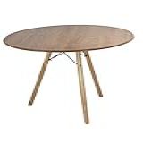 Mesa Bistro Redonda Bar Tampo 70cm Tripé Eames Eiffel Madeirado 