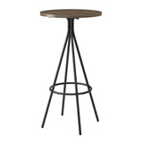 Mesa Bistrô Tampo Madeirado Tubos Pretos Carraro