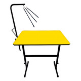 Mesa Bravura Pet Regulável Petshop Banho E Tosa Cor Amarelo