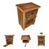Mesa Cabeceira Criado Quarto Madeira Rustica Retrô Vintage