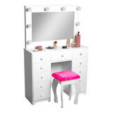 Mesa Camarim Branca 11 Gavetas Completa Envio Já