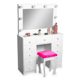 Mesa Camarim Branca Completa Envio Montada Lampadas Led