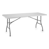 Mesa Camping Dobrável Alumínio Tipo Maleta Viagem 180x74cm