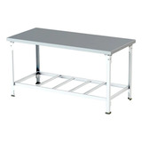 Mesa Central 1 80x70 Pintada Com Tampo Inox Itajobi Fogões