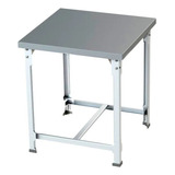 Mesa Central 70x70 Pintada Com Tampo Inox Itajobi Fogões