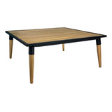 Mesa Centro 90cm Ripada Quadrada Metalon Industrial Cc