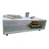 Mesa Centro Canto Nicho Sala C/ Rodinha Mdf Branco Decoração
