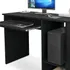 Mesa Computador C  Suporte Teclado E Prateleira Inglaterra Cor Preto