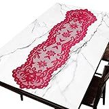 Mesa Crochê Mesa Poliéster Natal Para Crochê Corredor Mesa Rústico Rendado Longo Tecido Crochê Para Decoração Jantar Para Quarto Cômoda Pasukit