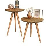 Mesa De Apoio E Mesa Lateral Kit Duplo Classic Freijo 