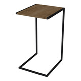 Mesa De Apoio Lateral Steel Quadra 27820 Vermont Base Preta