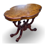 Mesa De Apresentação Vintage Estilo Inglês Em Rádica
