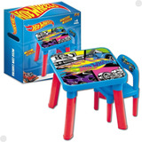 Mesa De Atividades Hot Wheels C Cadeira F0164 1 Fun