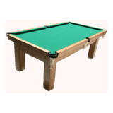 Mesa De Bilhar 2 20cm X 1 20cm Em Madeira Macica E Pedra