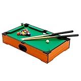 Mesa De Bilhar Mini Sinuca Snooker Portátil 31x51cm Completa Com Tacos De Madeira E Bolas
