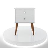 Mesa De Cabeceira Berlim 2 Gavetas Cor Branco