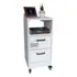 Mesa De Cabeceira Branca 30cm Gaveta Nicho Quarto C/rodinha