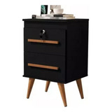 Mesa De Cabeceira Chave Para Cama Box Trinobel Acabamento Brilhante Cor Preto