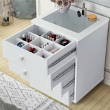 Mesa De Cabeceira Com Gaveta Colmeia Maquiagem Quarto Branco