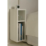 Mesa De Cabeceira Compacto 20x20x60cm Mdf Branco Quarto