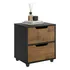 Mesa De Cabeceira/criado Classic Prime Pés Anti-umidade Retro Cor Preto-freijó Quality Móveis