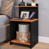 Mesa De Cabeceira Criado Quarto Cama Box Max Fantasy Com Prateleira E Nicho Preto Cinamomo