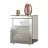 Mesa De Cabeceira Espelhada 3 Gavetas Modelo Deluxe Lateral