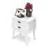 Mesa De Cabeceira Grande 2 Gavetas Estilo Classico Branco