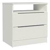 Mesa De Cabeceira Madesa 3227 Com 2 Gavetas Branco