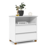 Mesa De Cabeceira Mini Comoda Bombe 2 Gavetas Premium