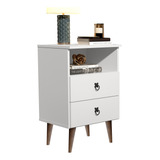 Mesa De Cabeceira Para Quarto Dream Pés Palito Branco